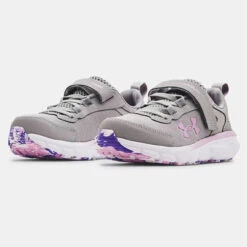 Under Armour Pre-School Assert 9 AC - Gray Wolf / White -Shoe Promotion Store 4 34029.1626114849