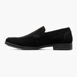 Stacy Adams Men's Pelton Moc Toe Slip-on - Black Suede -Shoe Promotion Store 4 40931.1678463762