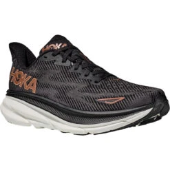 HOKA ONE ONE Women's Clifton 9 - Black / Copper (Medium Width) -Shoe Promotion Store 4 57139.1675201968