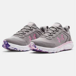 Under Armour Under Armor Grade School UA Assert 9 - Gray Wolf / White -Shoe Promotion Store 4 80029.1626287065