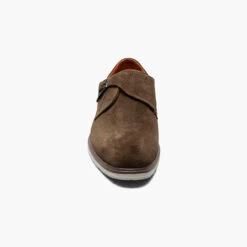 Stacy Adams Men's Taylen Plain Toe Monk Strap - Brown Suede -Shoe Promotion Store 4 83416.1678389621