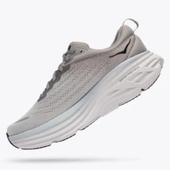 HOKA ONE ONE Men's Bondi 8 - Sharkskin / Harbor Mist (Medium Width) -Shoe Promotion Store 5 01732.1660323773