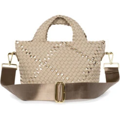 Haute Shore Mark Woven Tote - Buff -Shoe Promotion Store 5 20847.1665167627
