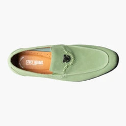 Stacy Adams Men's Quincy Moc Toe Bit Slip-On - Pistachio Suede -Shoe Promotion Store 5 23801.1678471109