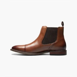 Stacy Adams Men's Maury Cap Toe Chelsea Boot - Cognac -Shoe Promotion Store 5 27685.1639778513