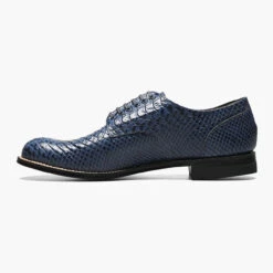 Stacy Adams Men's Madison Plain Toe Oxford - Blue Anaconda -Shoe Promotion Store 5 91050.1717849124