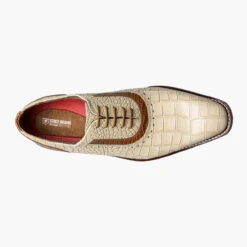 Stacy Adams Men's Riccardi Plain Toe Oxford - Ivory Multi -Shoe Promotion Store 6 16855.1678300054