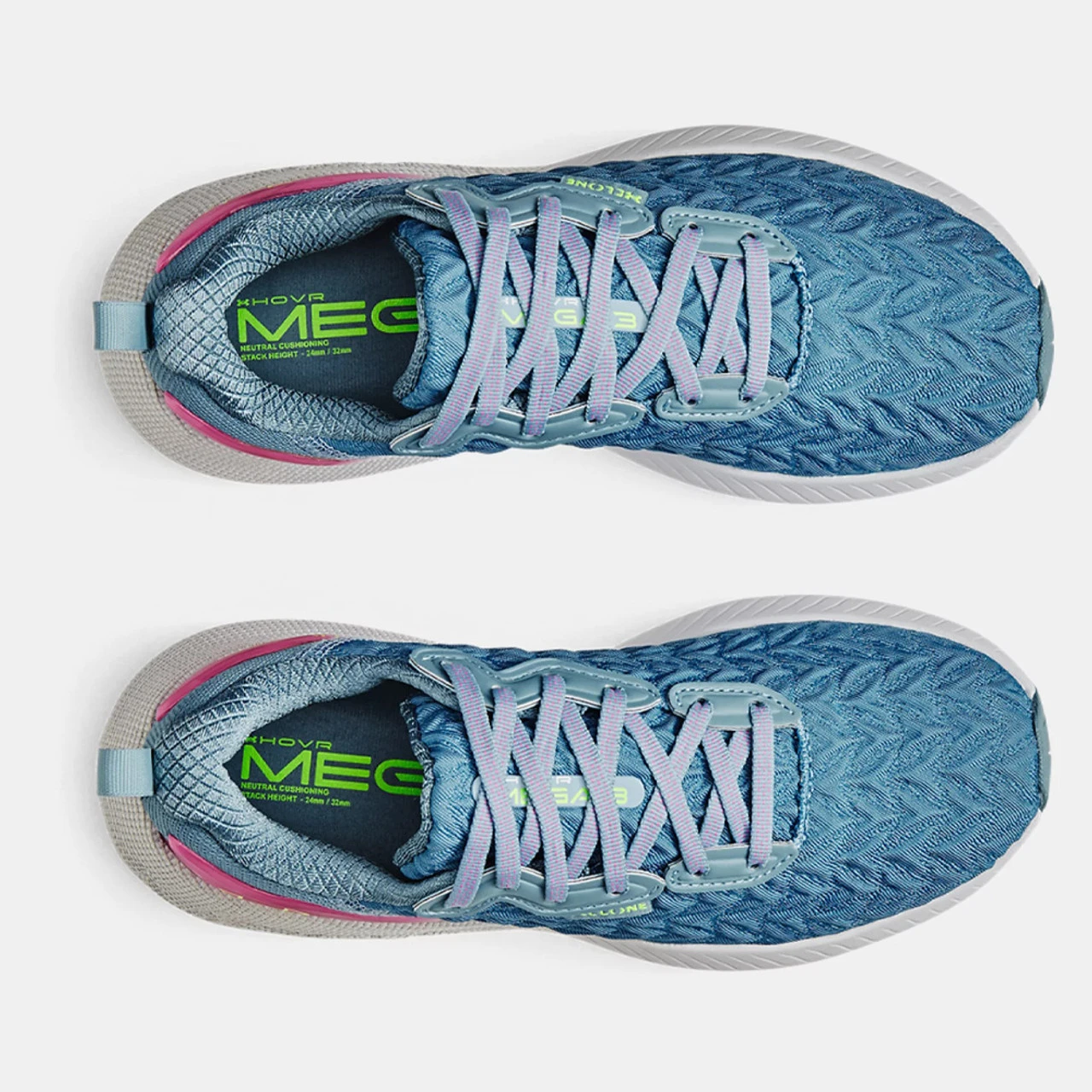 Under Armour Women's UA HOVR Mega 3 Clone - Still Water / Gray Mist / Lime Surge 4 Under Armour Women's UA HOVR Mega 3 Clone - Still Water / Gray Mist / Lime Surge - Image 4