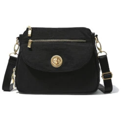 Baggallini Calais Crossbody Bag - Black With Gold Hardware