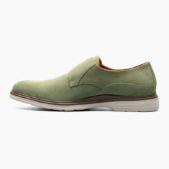 Stacy Adams Men's Taylen Plain Toe Monk Strap - Pistachio Suede -Shoe Promotion Store 78 75509.1678387336