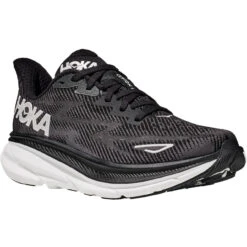 HOKA ONE ONE Women's Clifton 9 - Black / White (Wide Width) -Shoe Promotion Store 7 13989.1675202029.1280.1280 23521.1675288068