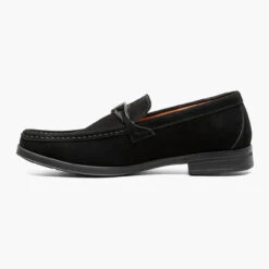 Stacy Adams Men's Palladian Moc Toe Slip-On - Black Suede -Shoe Promotion Store 7 23891.1678136172
