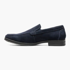 Stacy Adams Men's Pelton Moc Toe Slip-on - Navy Suede -Shoe Promotion Store 7 69919.1678466956