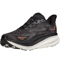 HOKA ONE ONE Women's Clifton 9 - Black / Copper (Medium Width) -Shoe Promotion Store 88 44939.1675201994