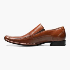 Stacy Adams Men's Templin Bike Toe Loafer - Cognac -Shoe Promotion Store 8 38575.1677770589