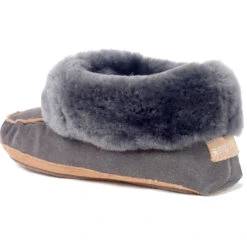 Superlamb Women's Navajo Moccasin - Charcoal -Shoe Promotion Store 8 91134.1666115791