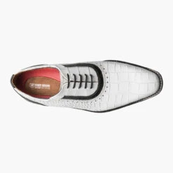 Stacy Adams Men's Riccardi Plain Toe Oxford - Black With White -Shoe Promotion Store 8 91203.1678297172