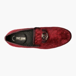 Stacy Adams Men's Valet Leather Sole Velour Bit Loafer - Burgundy -Shoe Promotion Store 9 17210.1677775990