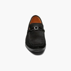 Stacy Adams Men's Palladian Moc Toe Slip-On - Black Suede -Shoe Promotion Store 9 68634.1678136157