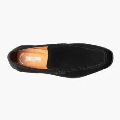 Stacy Adams Men's Pelton Moc Toe Slip-on - Black Suede -Shoe Promotion Store 9 88045.1678463773