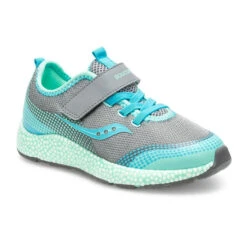 Saucony Little Kid's Astrofoam Sneaker - Grey / Turquoise -