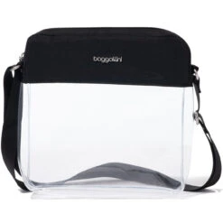 Baggallini Clear Stadium Crossbody - Black