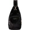 Baggallini Central Park Sling - Black Velvet / Gold Hardware