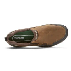 Dunham Men's Cloud Plus Slip-On Waterproof - Brown Leather -Shoe Promotion Store D 18069.1663090870
