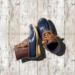 Sperry Top-Sider Sperry Big Kid's Saltwater Duck Boot - Navy -Shoe Promotion Store E 90669.1605298405