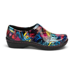 Klogs Footwear Women's Mission - Neon Graffiti Patent