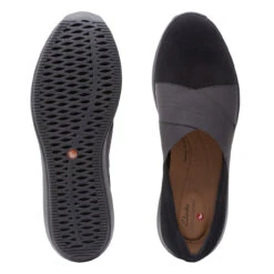 Clarks Women's Tawnia Band - Black Suede -Shoe Promotion Store G 47742.1613764724