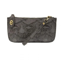 Joy Susan Python Mini Crossbody Wristlet Clutch - Grey