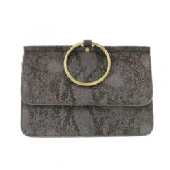 Joy Susan Python Aria Ring Bag - Grey