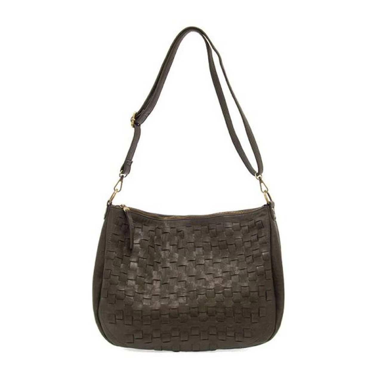 Joy Susan Kali Woven Slouchy Hobo - Charcoal 4 Joy Susan Kali Woven Slouchy Hobo - Charcoal - Image 4