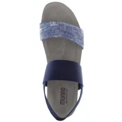 Munro Women's Pisces - Blue / Silver Metallic -Shoe Promotion Store Munro Pisces Sandal Top Blue Metallic 79807.1551800852