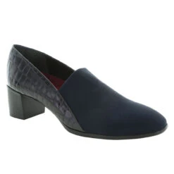 Munro Women's Billee - Navy Fabric / Navy Croco Patent