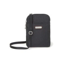 Baggallini Take Two RFID Bryant Crossbody - Black Cheetah Emboss