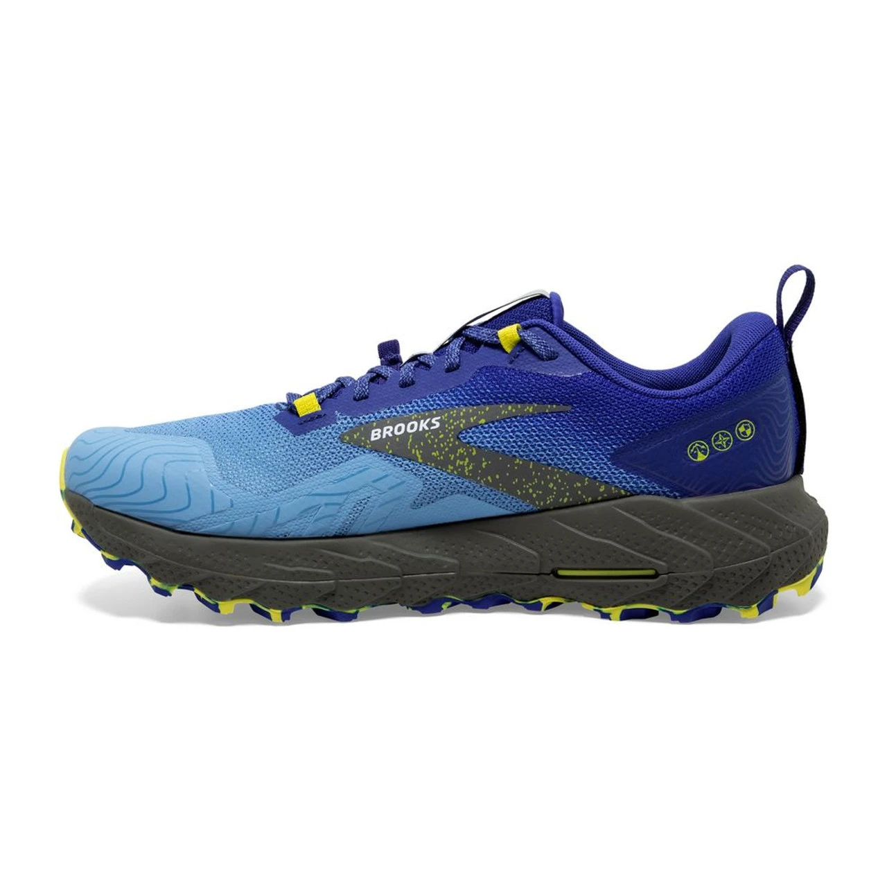 Brooks Men's Cascadia 17 - Blue / Surf The Web / Sulphur 2 Brooks Men's Cascadia 17 - Blue / Surf The Web / Sulphur - Image 2