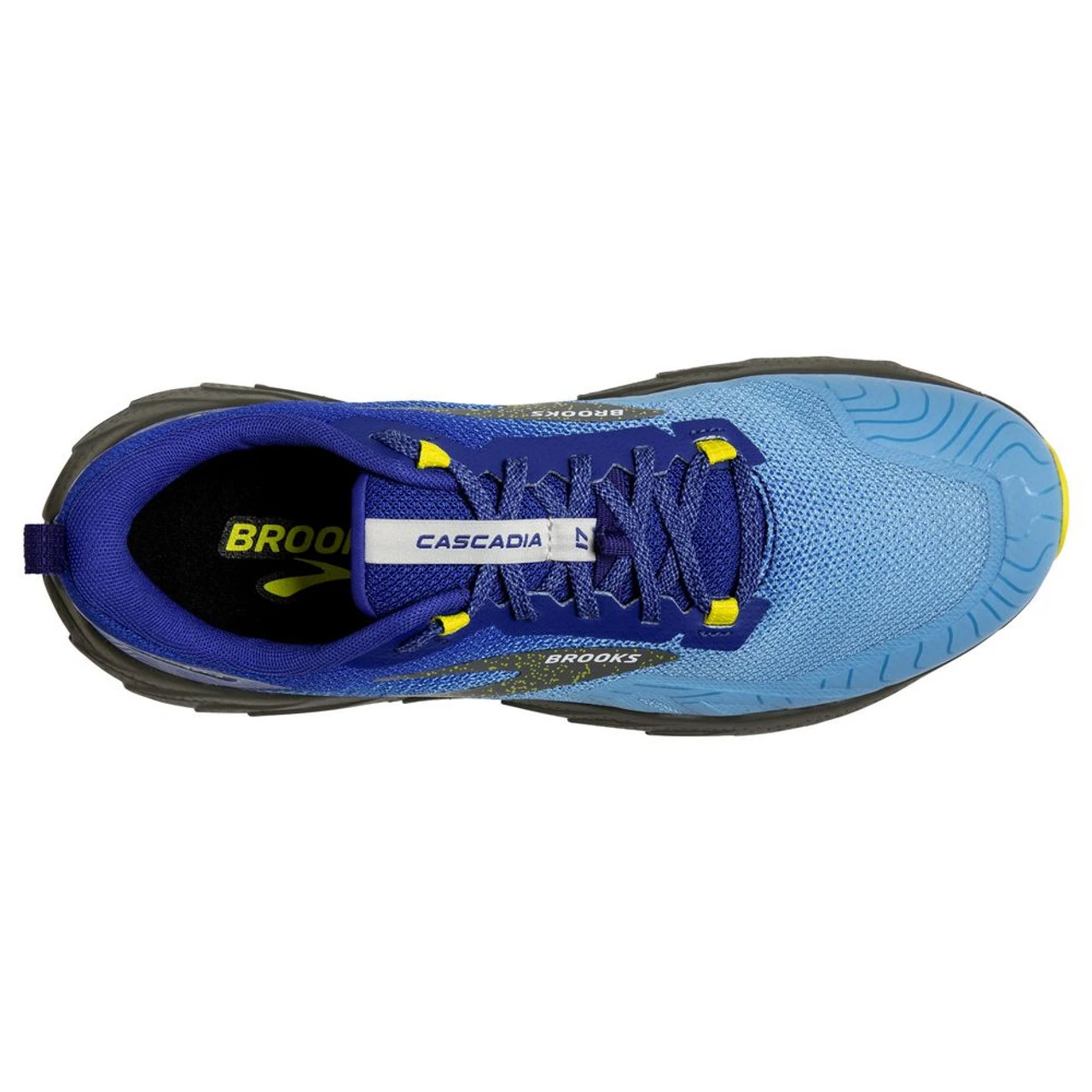 Brooks Men's Cascadia 17 - Blue / Surf The Web / Sulphur 5 Brooks Men's Cascadia 17 - Blue / Surf The Web / Sulphur - Image 5