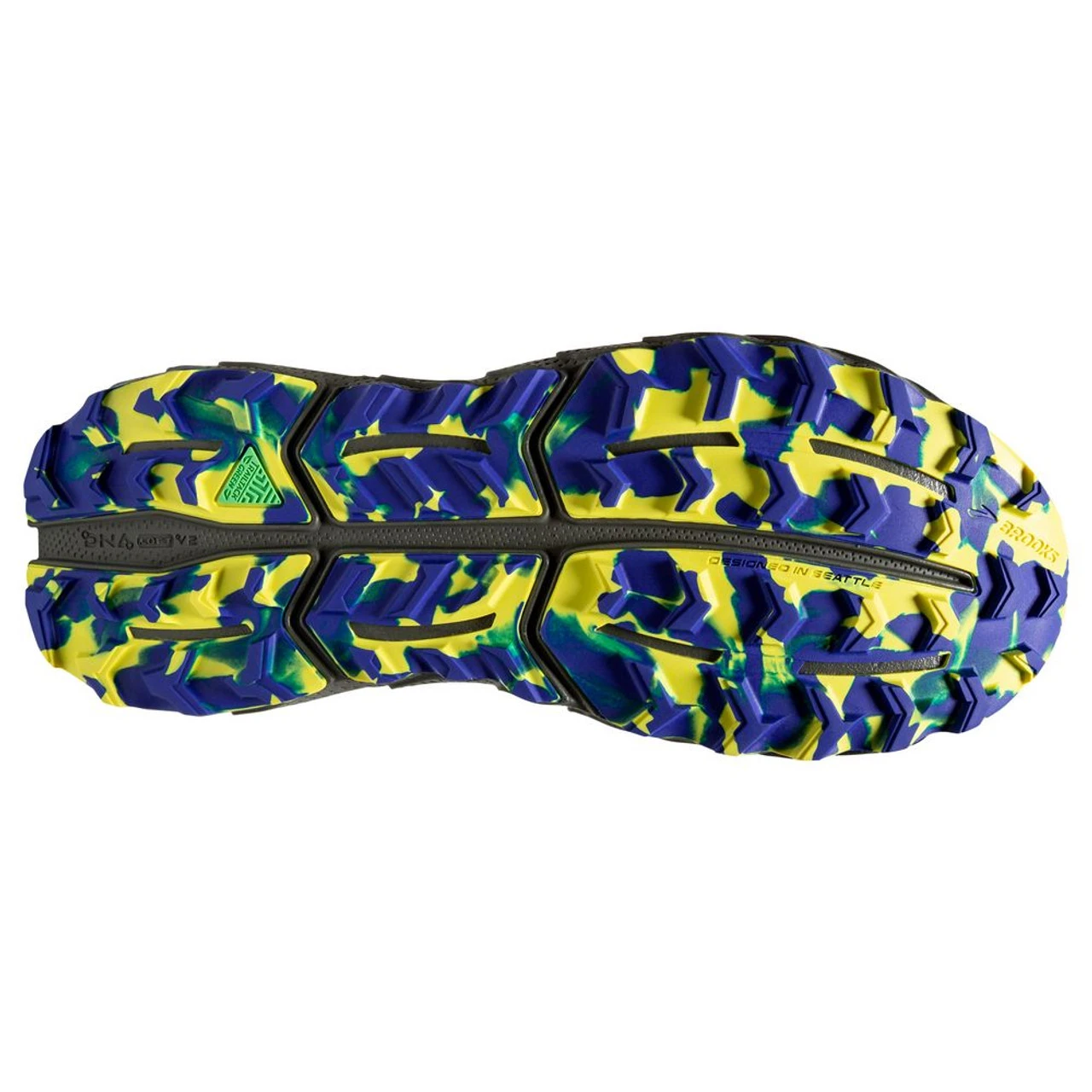 Brooks Men's Cascadia 17 - Blue / Surf The Web / Sulphur 6 Brooks Men's Cascadia 17 - Blue / Surf The Web / Sulphur - Image 6