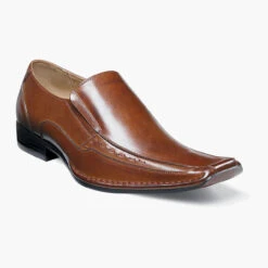 Stacy Adams Men's Templin Bike Toe Loafer - Cognac