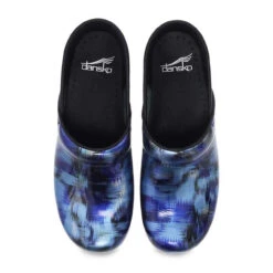 Dansko Women's Professional - Blue Brush Patent -Shoe Promotion Store dansWomProBlueBrushTwo 09834.1613160704