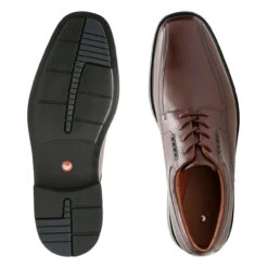 Clarks Men's Un.Kenneth Way - Brown Leather -Shoe Promotion Store e 68144.1607094822