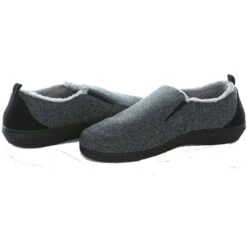 PowerStep Men's Twin-Gore Slippers - Charcoal -Shoe Promotion Store g45 52014.1671812087