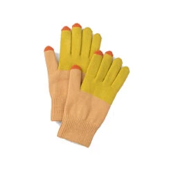Verloop Classic Colorblock Touchscreen Gloves - Golden Olive Camel