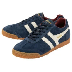 Gola Classics Men's Harrier - Navy / Off White / Deep Red -Shoe Promotion Store gola classics mens harrier suede sneakers p2586 16361 image 43459.1681138955