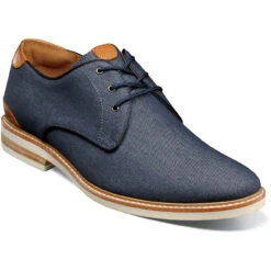 Florsheim Men's Highland Canvas Plain Toe Oxford - Navy