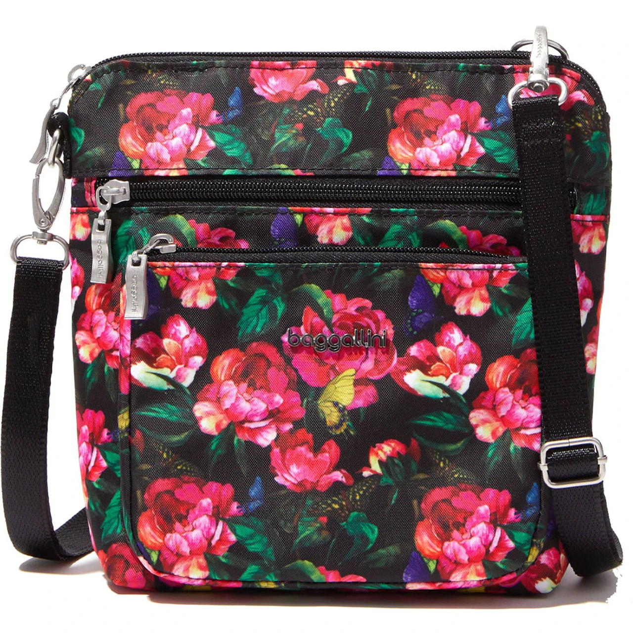 Baggallini Modern Pocket Crossbody - Fuchsia Rose 1 Baggallini Modern Pocket Crossbody - Fuchsia Rose